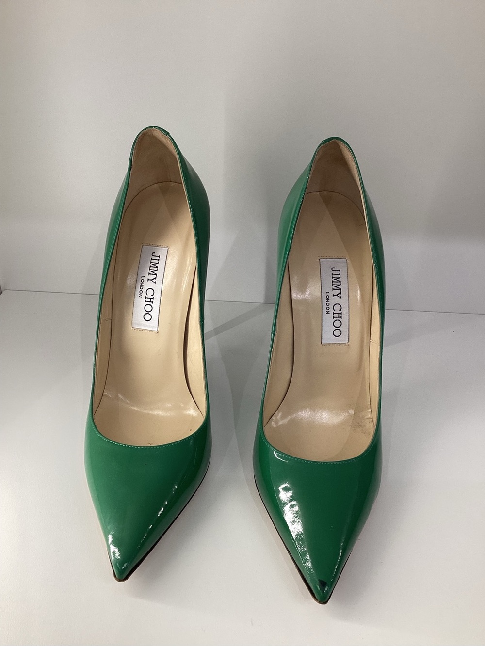 Jimmy Choo Emerald High Heels Pumps Sz 39 - Picture 3 of 6